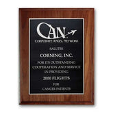 Etch Antiqued Plaq - Walnut Cove Edge Crystal House