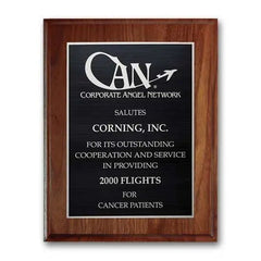 Etch Antiqued Plaq - Walnut Cove Edge Crystal House