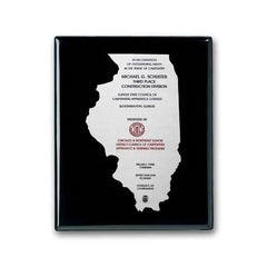 Etch Colorfill Plaq - Ebony Crystal House
