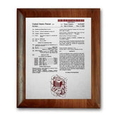 Etch Colorfill Plaq - Walnut Rolled Edge Crystal House