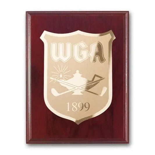 Etch Frosted Plaq - Mahogany Crystal House