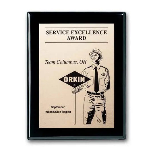 Etch Oxidized Plaq - Ebony Crystal House