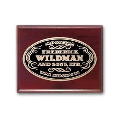 Etch Oxidized Plaq - Mahogany Crystal House