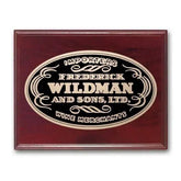 Etch Oxidized Plaq - Mahogany Crystal House