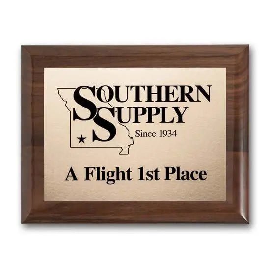 Etch Oxidized Plaq - Walnut Piano Finish Crystal House