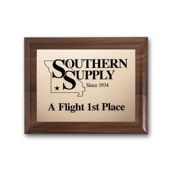 Etch Oxidized Plaq - Walnut Piano Finish Crystal House