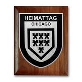 Etch Oxidized Plaq - Walnut Rolled Edge Crystal House