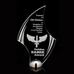 Flourish Hemisphere - Acrylic Silver Crystal House