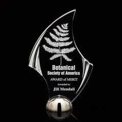 Flourish Hemisphere - Acrylic Silver Crystal House