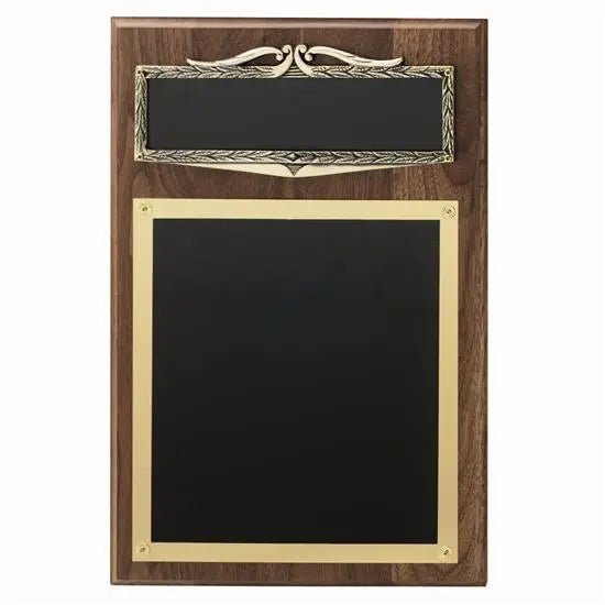 Frame Plaque - Antique Bronze Walnut Crystal House