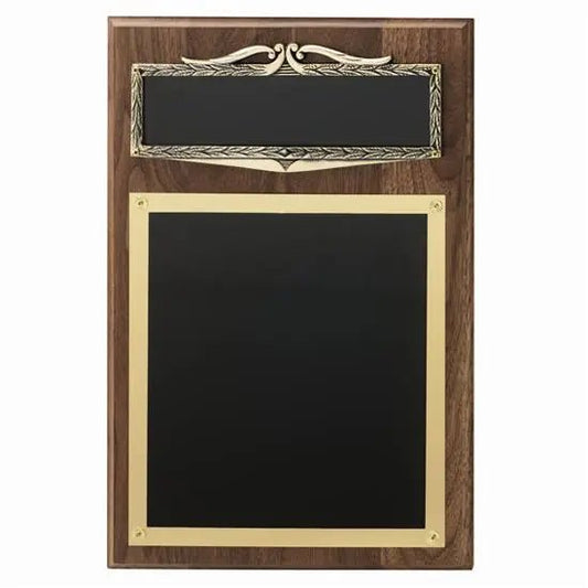 Frame Plaque - Antique Bronze Walnut Crystal House