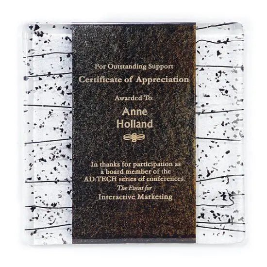 Fusion Plaque - certificate Crystal House