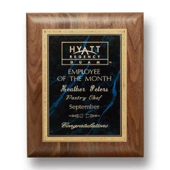 Gemstone Walnut Plaque Crystal House