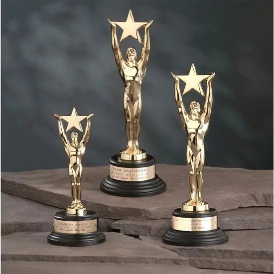 Gold Star Achievement Crystal House