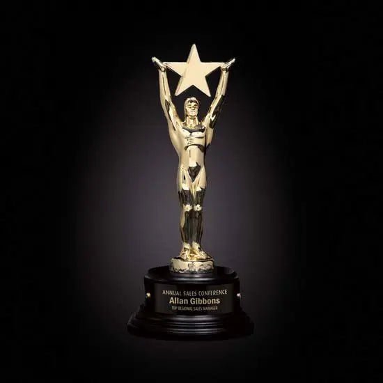 Gold Star Achievement Crystal House