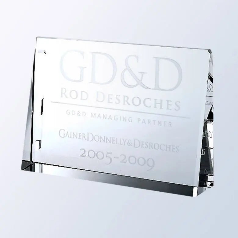 HORIZONTAL RECTANGLE PLAQUE Crystal House - Prism