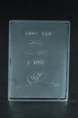 I Love You, I Win | Frosted Paperweight Crystal House