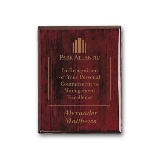 Laser Engraved Plaq - Rosewood Crystal House