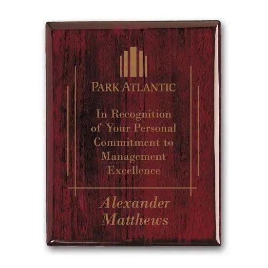 Laser Engraved Plaq - Rosewood Crystal House