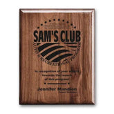 Laser Engraved Plaq - Walnut Piano Finish Crystal House