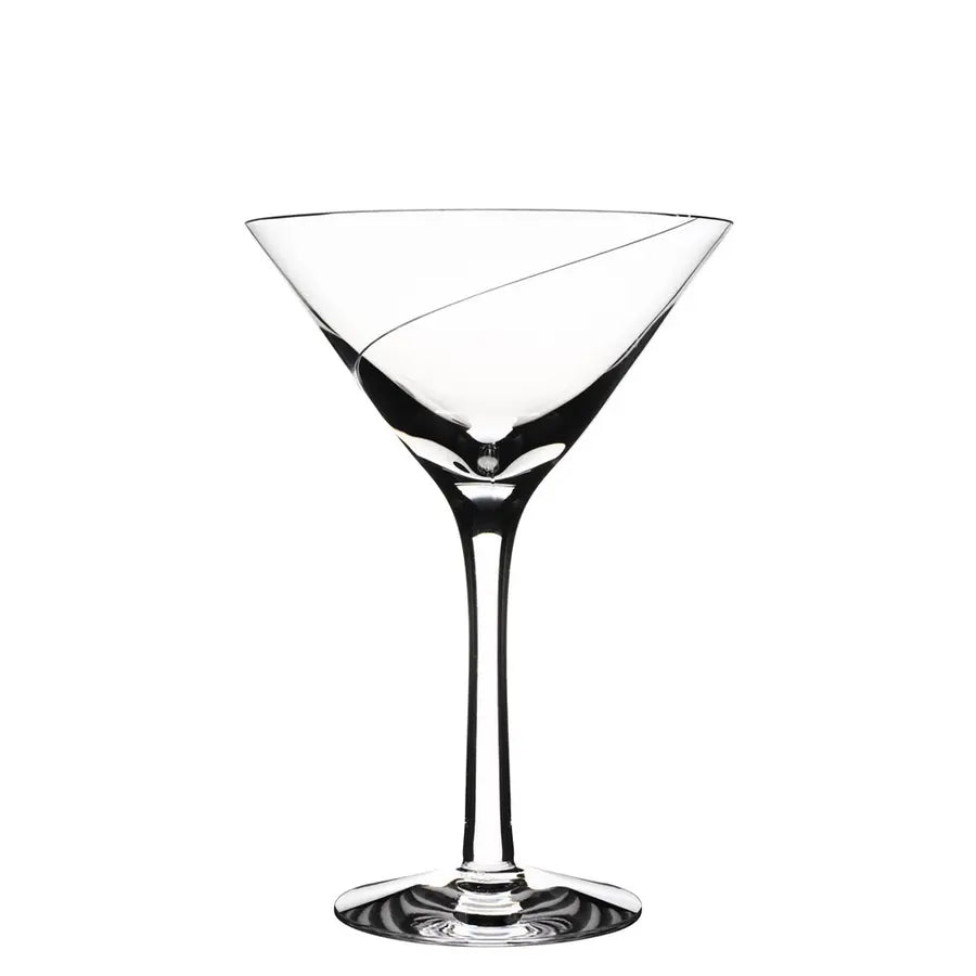 Kosta Boda Line Martini Glass Handcrafted Swedish Art Glass Barware