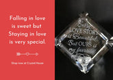 Love Diamond -Cube Paperweight Crystal House