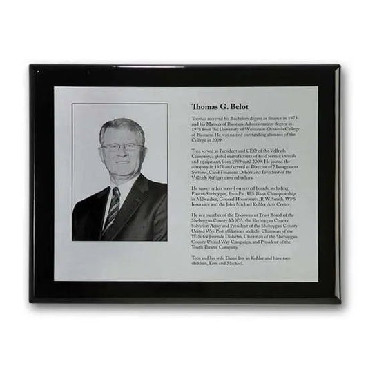 Metal Photo Plaq - Ebony Crystal House