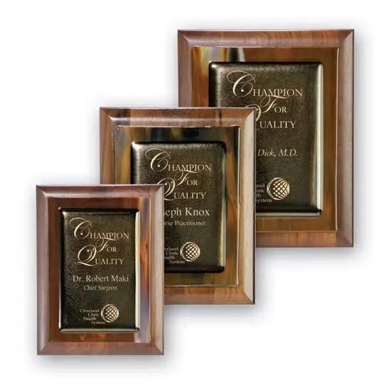 Metallic Fusion Plaque - Brown Crystal House