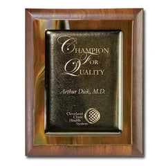 Metallic Fusion Plaque - Brown Crystal House