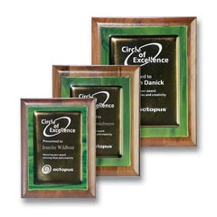 Metallic Fusion Plaque - Green Crystal House
