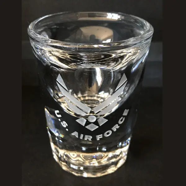 Military Insignia - Shot Glasses - Pair Crystal House