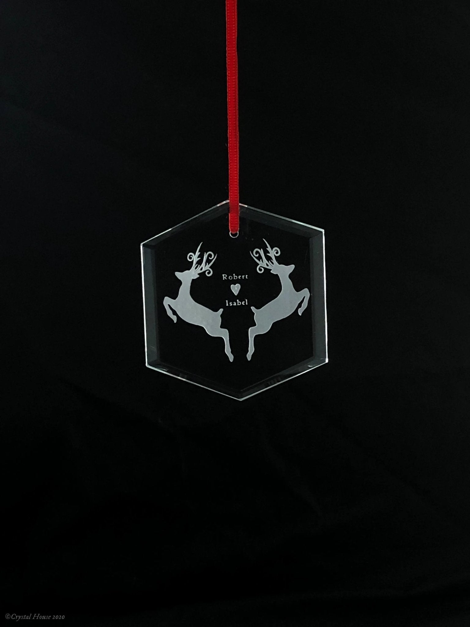 My Deerest - Hexagon Ornament Crystal House