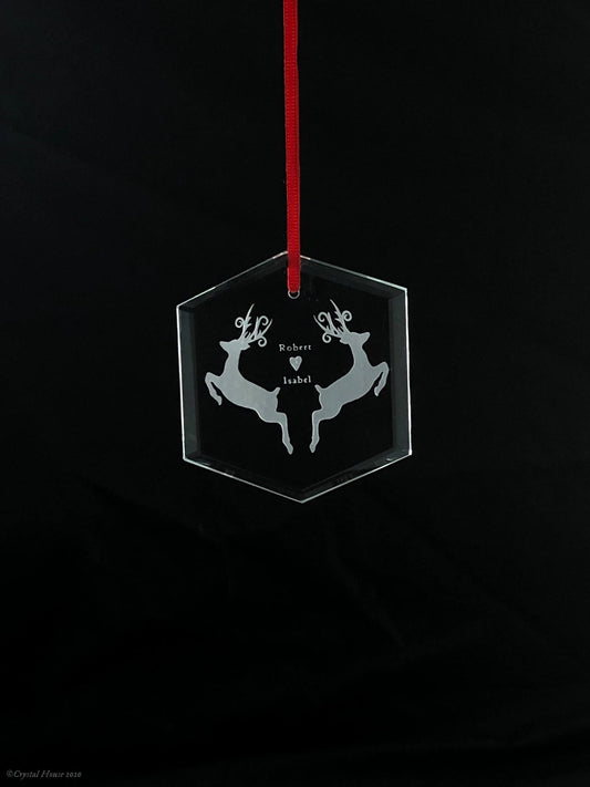 My Deerest - Hexagon Ornament Crystal House