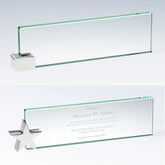 NAMEPLATE W/ BRASS HOLDER Crystal House - Prism