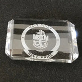 Navy Chief Crystal Paperweight Crystal House