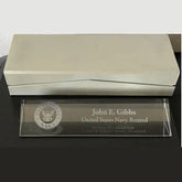 Optic Crystal Name Plate - Engraved Crystal House