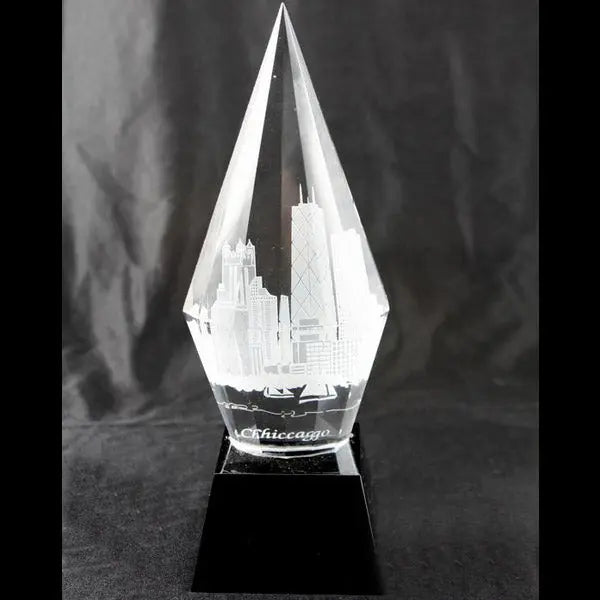 Pedestal Crystal (Small) With Custom Engraving Crystal House