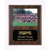 Photo Plaque - Walnut Finish Crystal House