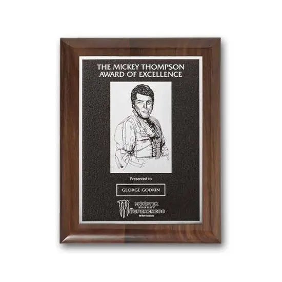 Photocast Plaque - Walnut Piano Finish Crystal House