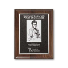 Photocast Plaque - Walnut Piano Finish Crystal House