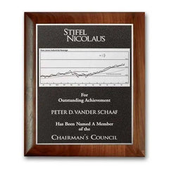 Photocast Plaque - Walnut Rolled Edge Crystal House