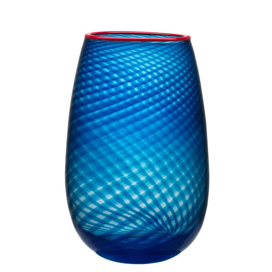 Red Rim Vase Large by Bertil Vallien Kosta Boda
