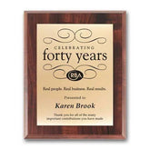 Screenprint Brass - Walnut Finish Crystal House