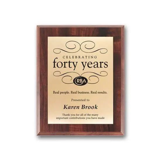 Screenprint Brass - Walnut Finish Crystal House
