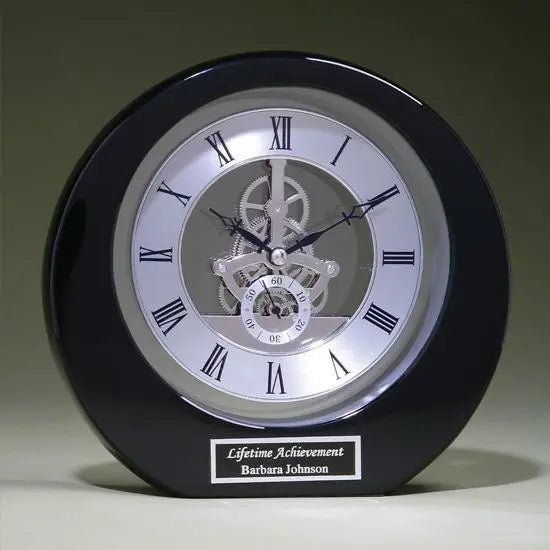 Silver Accent Clock Crystal House