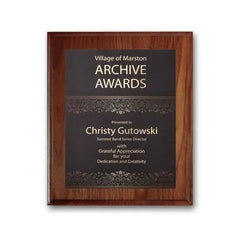 SpectraPrint Plaque - Walnut Cove Edge Crystal House