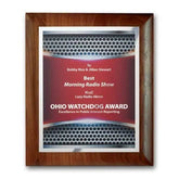 SpectraPrint Plaque - Walnut Rolled Edge Crystal House