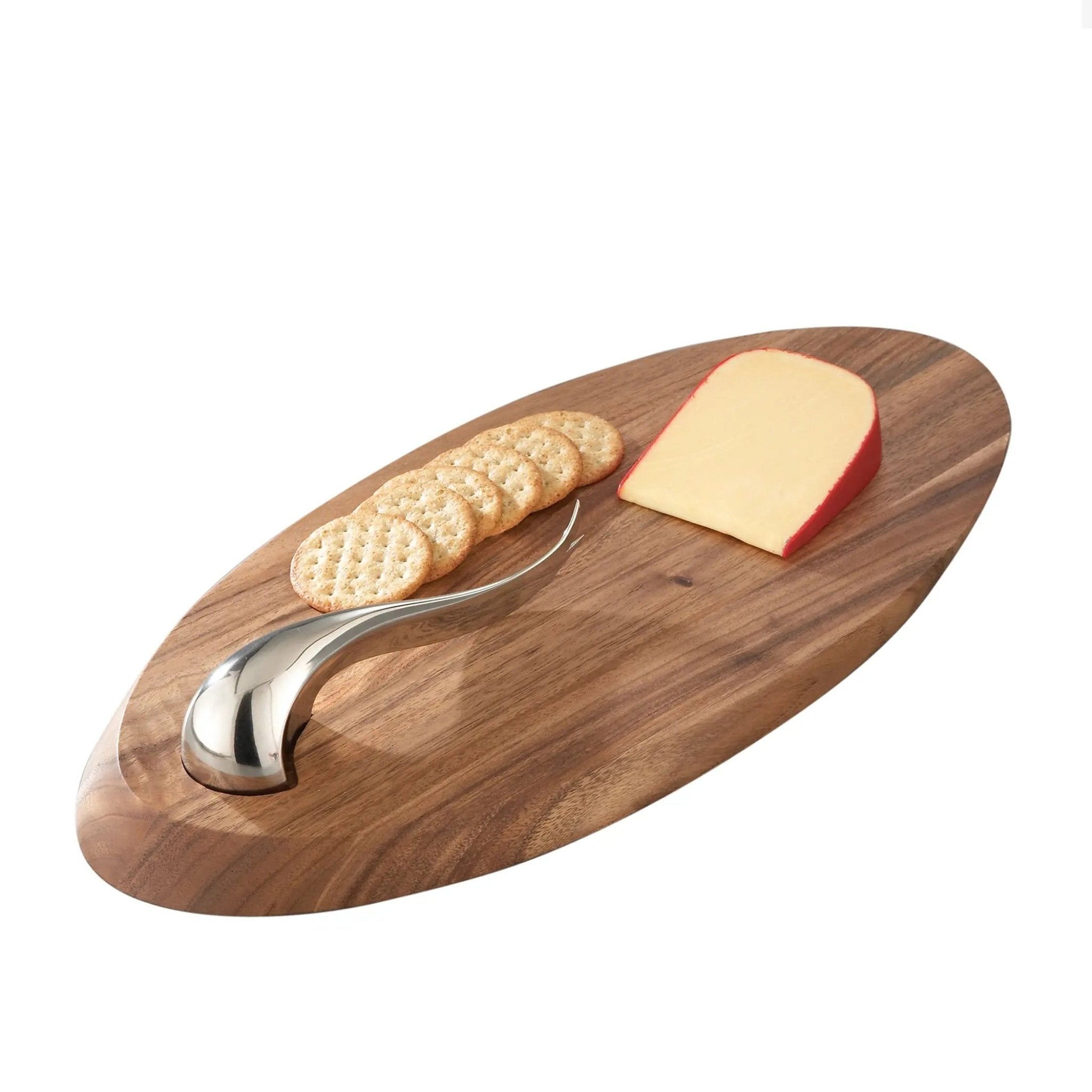 Swoop Cheese Board w/knife Nambé