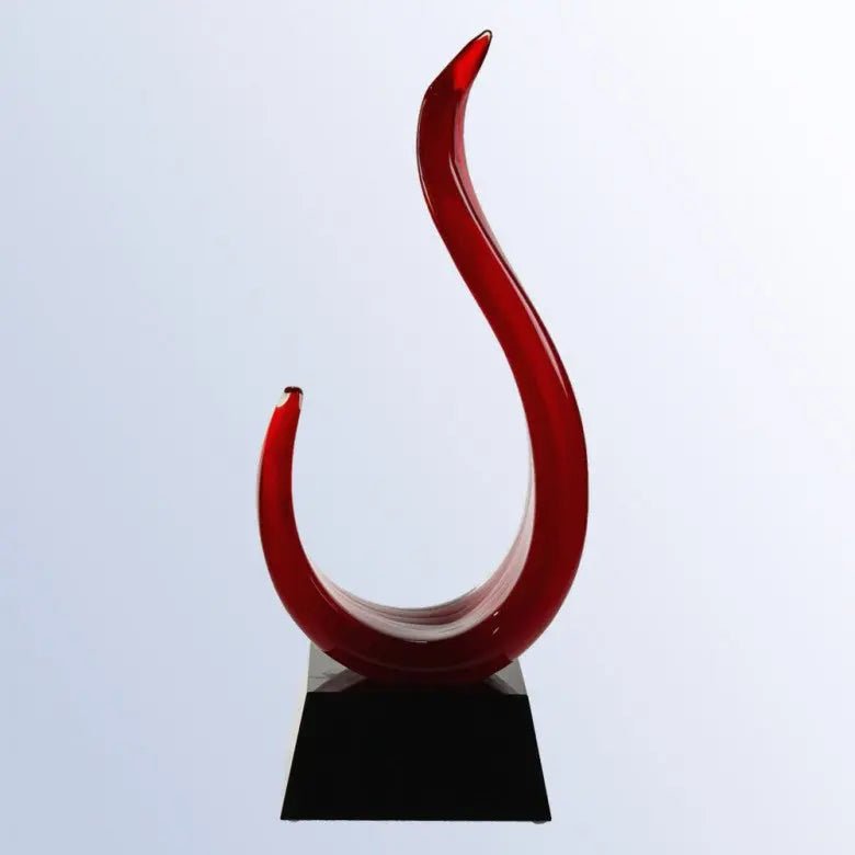 THE BLUE/RED JAY - ART GLASS Crystal House - Prism