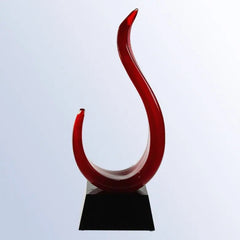 THE BLUE/RED JAY - ART GLASS Crystal House - Prism